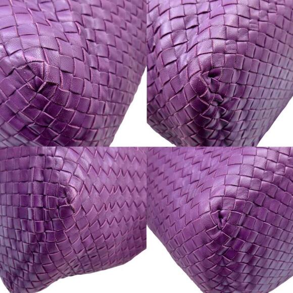 BOTTEGA VENETA Purple Leather Intrecciato Tote Bag - Picture 5 of 14